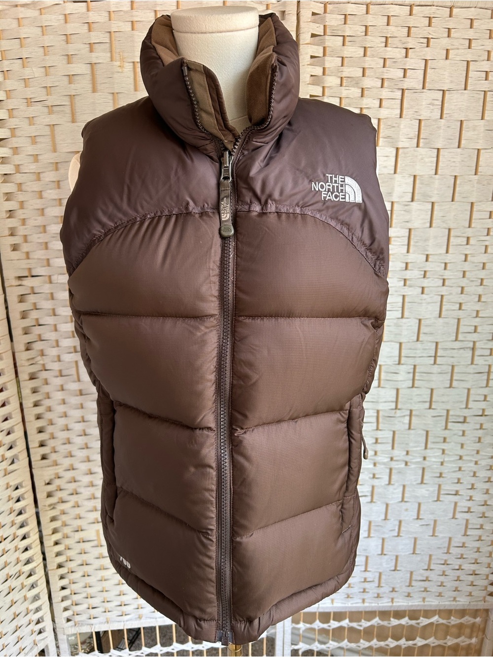 THE NORTH FACE 1996 Retro Nuptse 700 Down Puffer Vest Chocolate Brown S/P Women